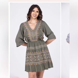 NWT Savanna Jane Soho Sweetness Dress in  Olive size M